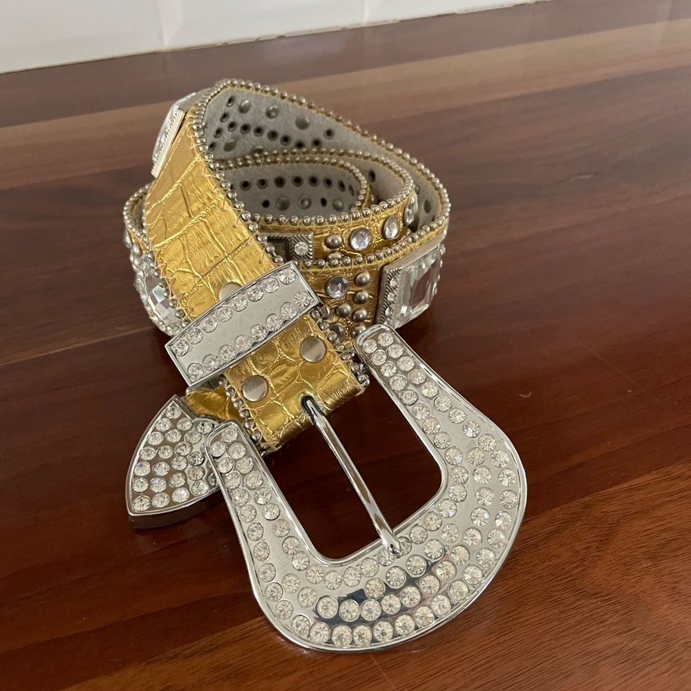 Gold Leather Belt